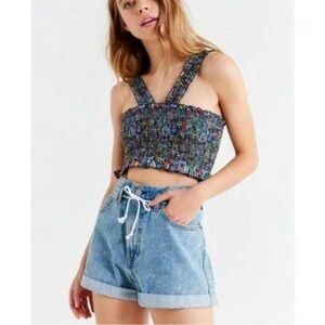 Urban Outfitters Out from Under Floral Smocked Crop Top. Size S